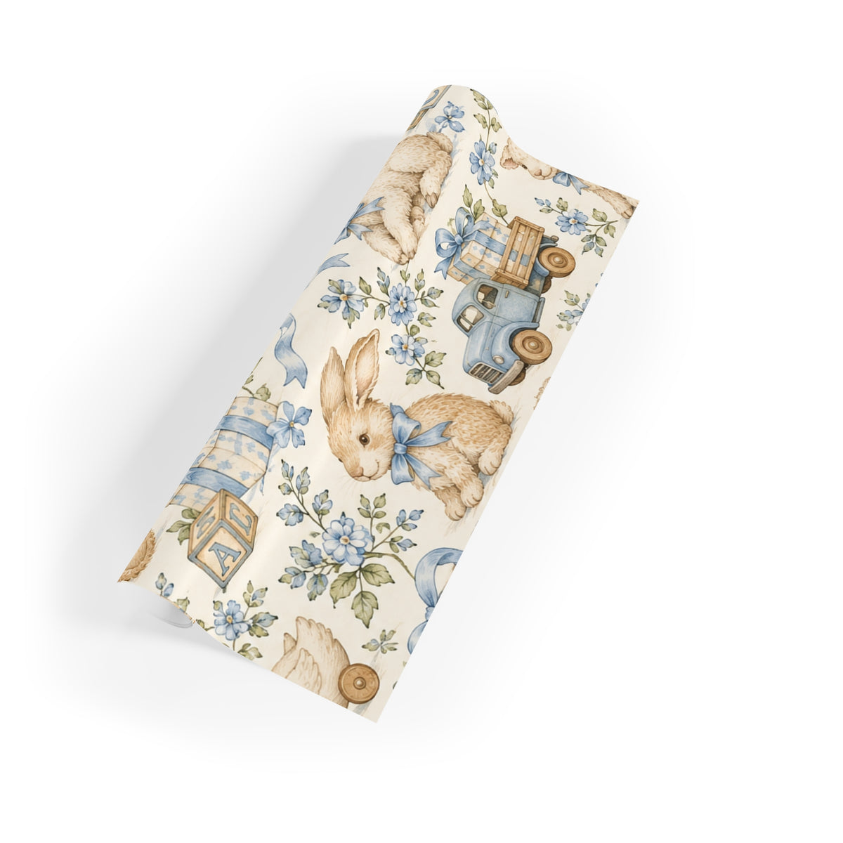 Vintage Baby Boy Animals Gift Wrapping Paper Roll