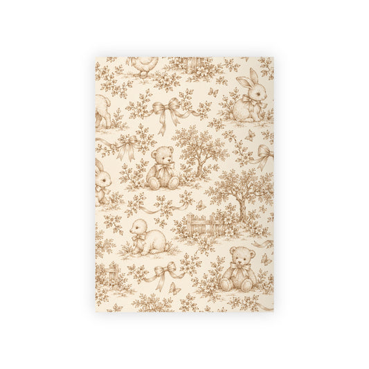 Vintage Baby Toile Gift Wrapping Paper Roll