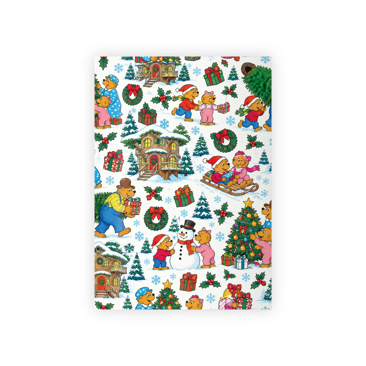 Christmas Gift Wrapping Paper Roll – Santa, Presents & Festive Holiday Pattern